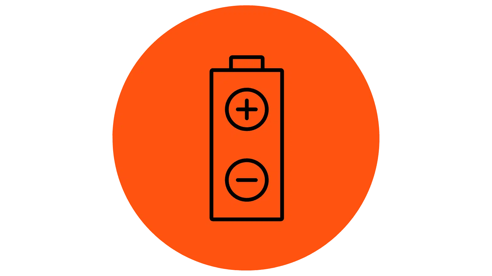 Icon Batteriespeicher signalorange